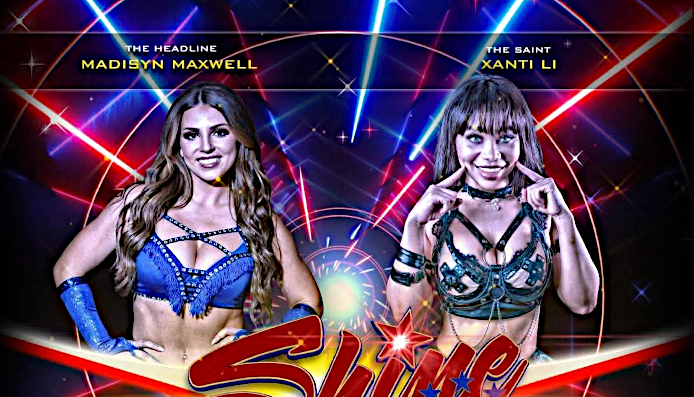 Madisyn Maxxwell vs Xanti Li Shine Wrestling 87 Poster Top