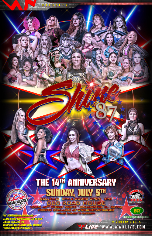 Shine 87 Wrestling Clearwater Florida Poster