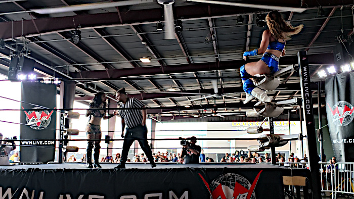 Madisyn Maxxwell Xanti Li Shine Wrestling 87 Turnbuckle Top